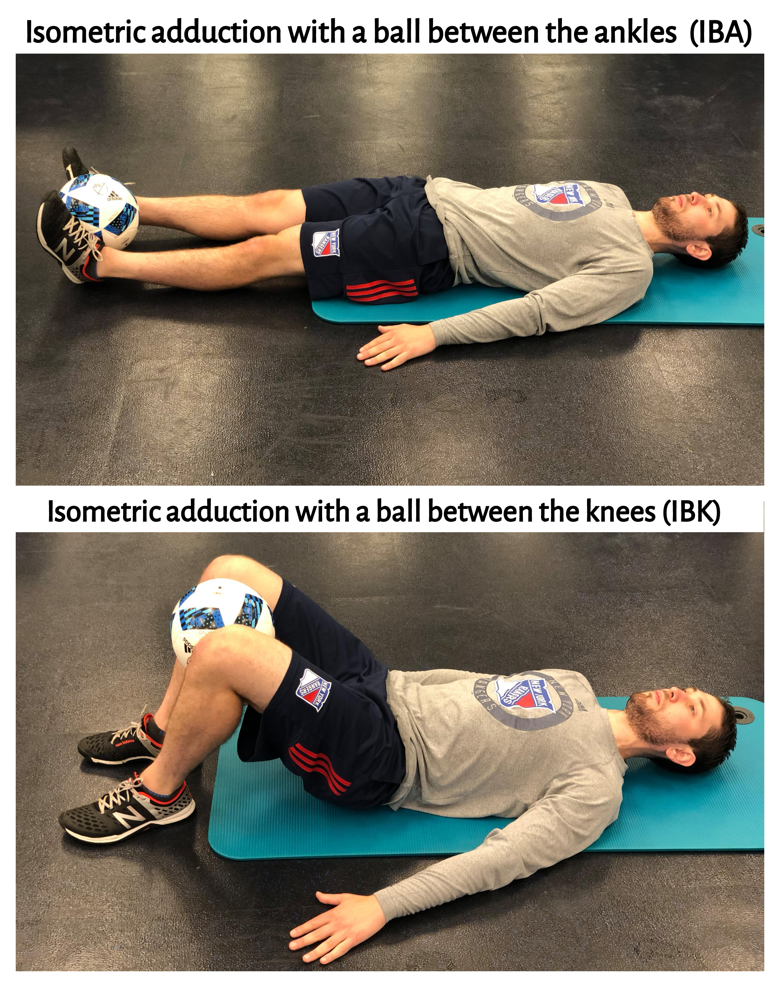 Hip-adduction-exercises-isometric-squeeze-ball-between-knees-ankles