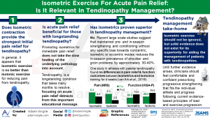 Read more about the article Isometric exercise for acute pain relief: is it relevant in tendinopathy management?