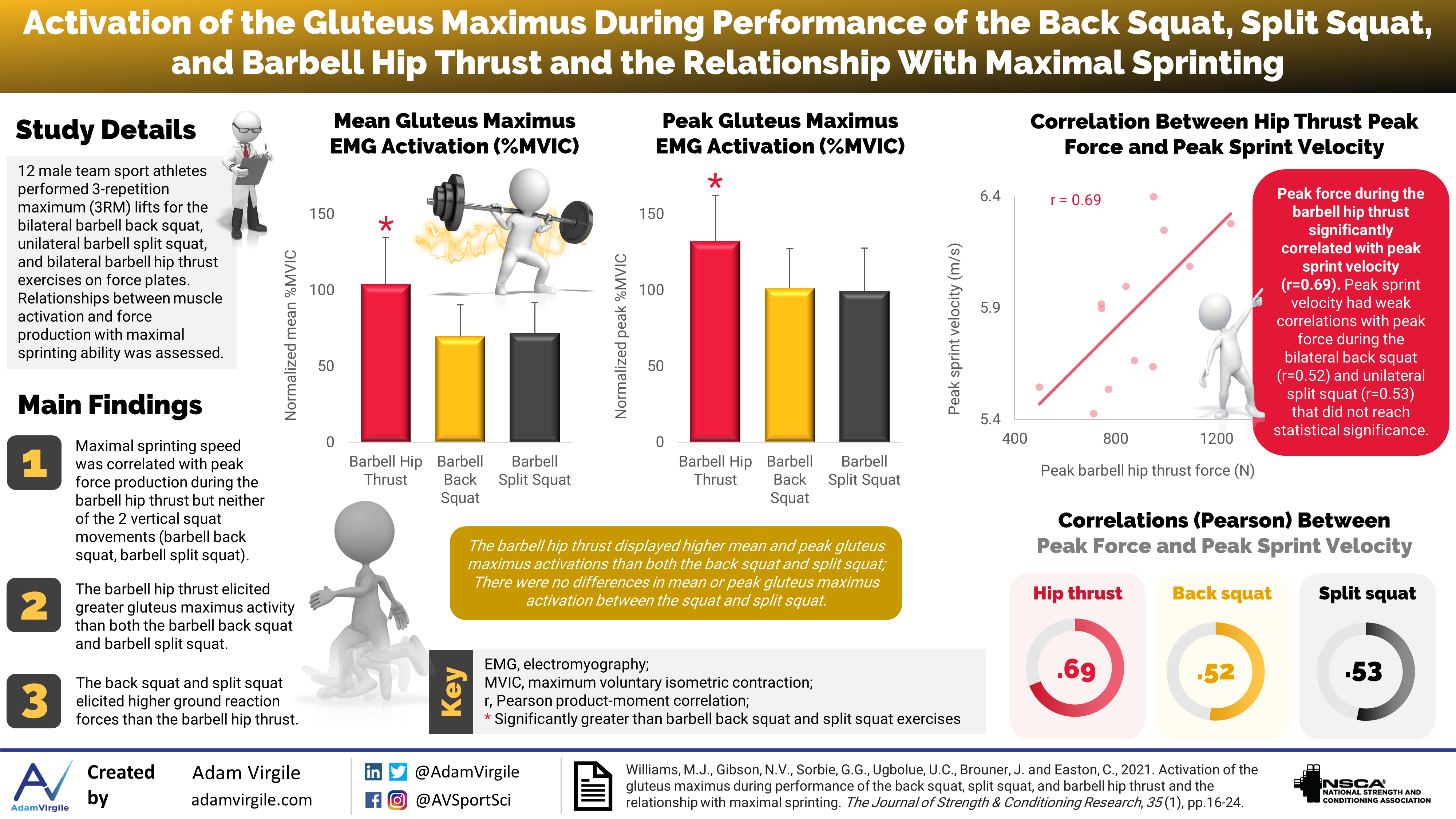 You are currently viewing Activation of the Gluteus Maximus During Performance of the Back Squat, Split Squat, and Barbell Hip Thrust and the Relationship With Maximal Sprinting